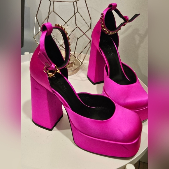 Versace pink satin Aevitas size 38 - Picture 12 of 13